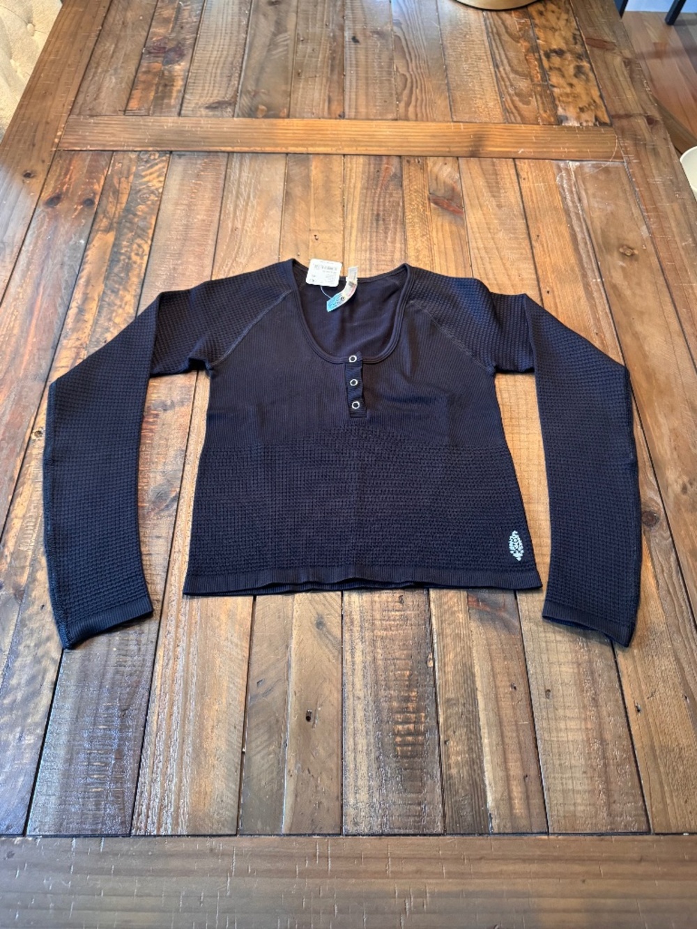 FP Movement Women's Bail Out Long Sleeve Layer Top~Size M/L. Black